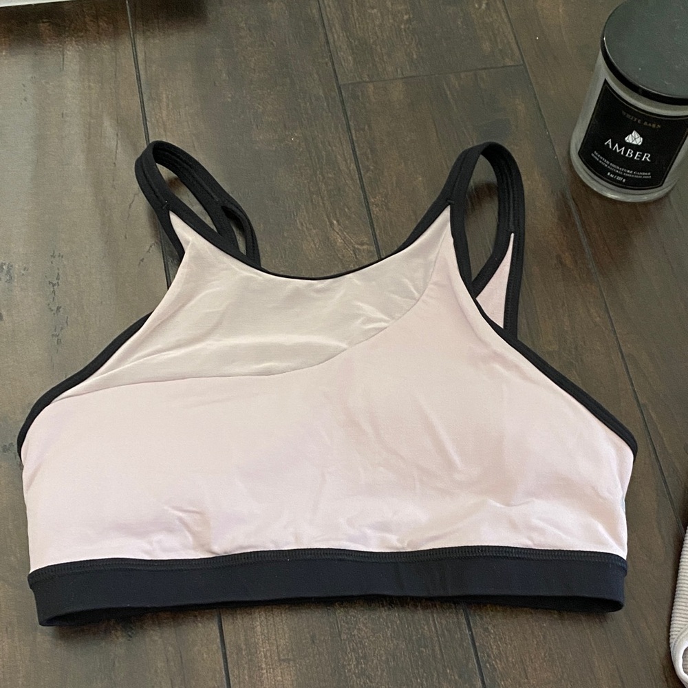 Lululemon Athletica Pink and Black Sports Bra